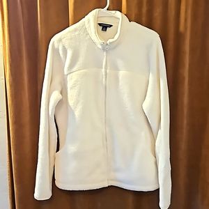Woman's  Lands End Cream polar fleece jacket